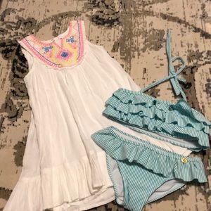 Girls swim suit and cover up